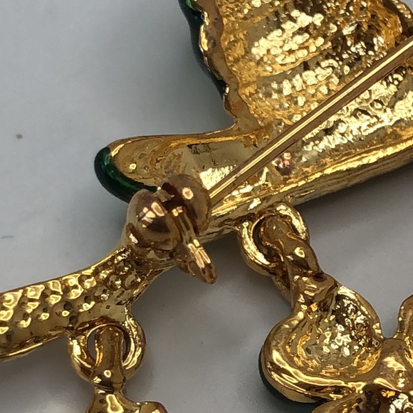 Vintage St Patricks I Love Irish Music Dangle Charm Pin Brooch Good Luck - Picture 5 of 6